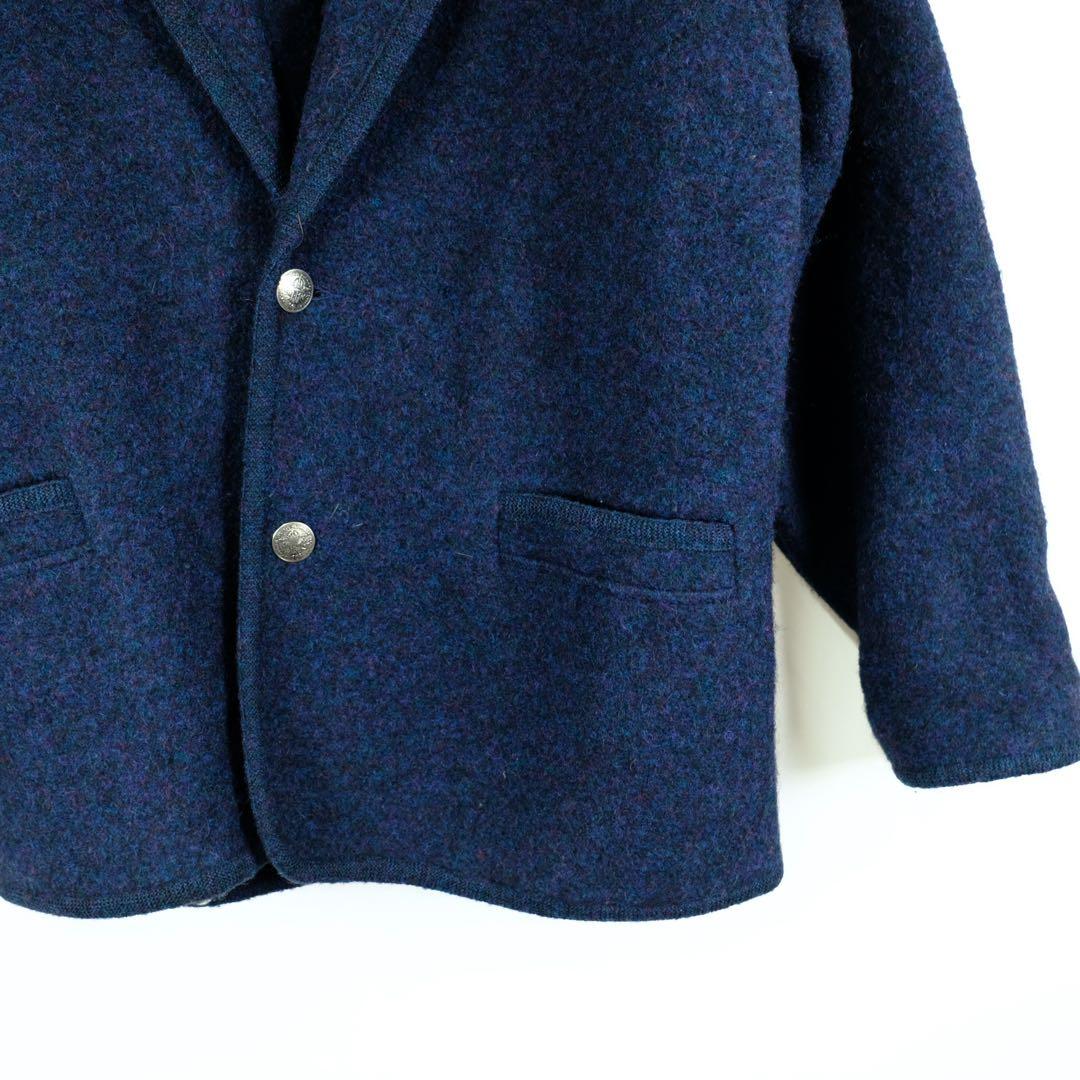 オーストリア製  ガイガー 圧縮ウール チロリアンジャケット 紺