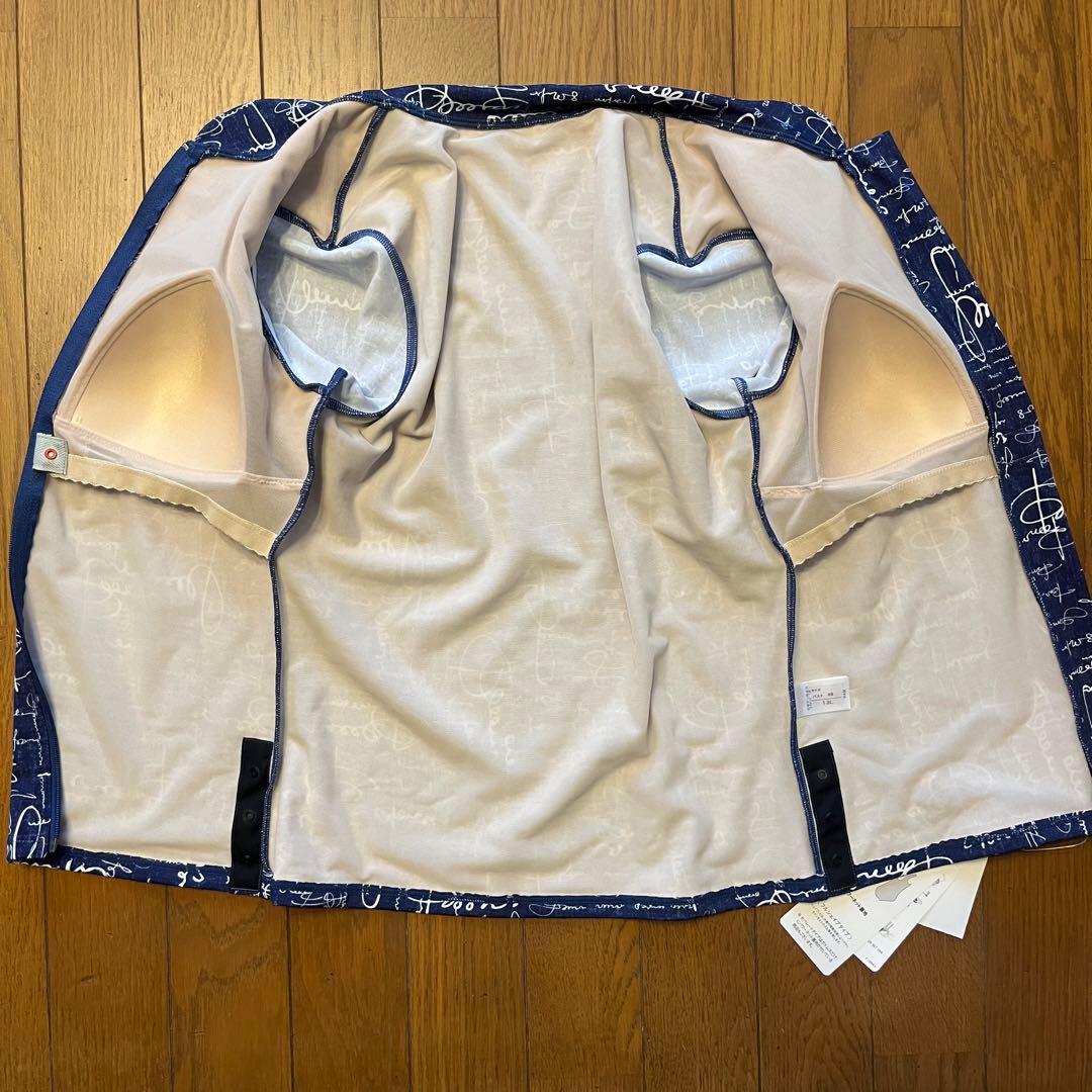 ワコールスイムウェアパワーネット内蔵 シェイプアップ水着トップス13号LL日本製