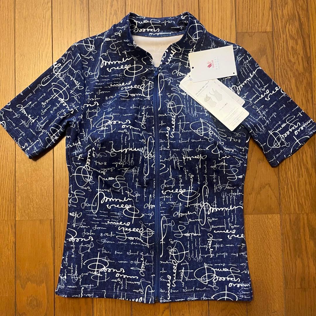 ワコールスイムウェアパワーネット内蔵 シェイプアップ水着トップス13号LL日本製