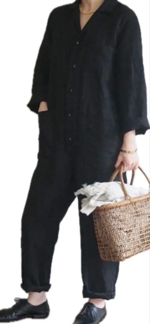 fog linen work ジャンプスーツ　ベック　ブラック