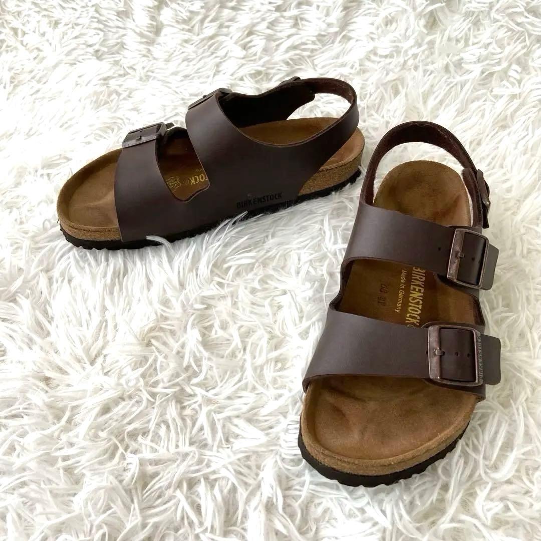 極美品✨ビルケンシュトックBIRKENSTOCK ミラノ サンダル 茶色 39