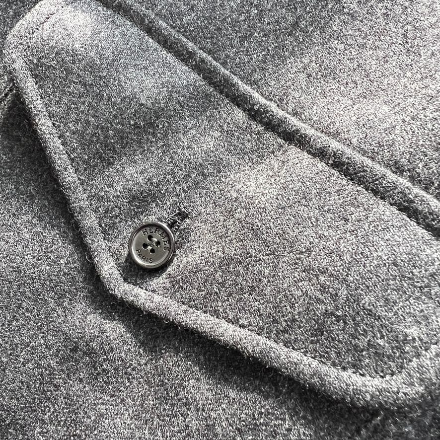 極美品★HERMES★ウール★フラノ★ベルト付★トレンチコート★ワンピース