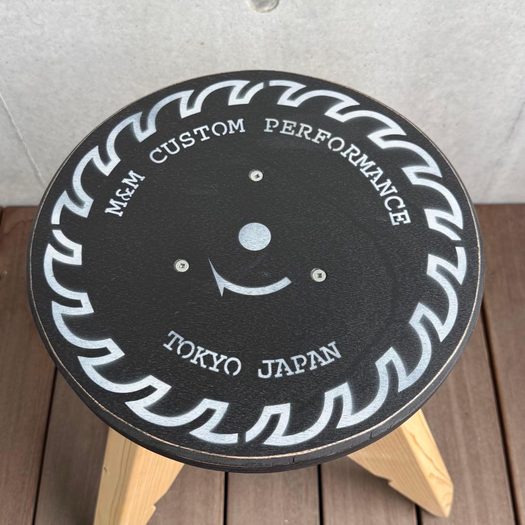 M&M カスタムパフォーマンス 木製スツール 椅子 チェア