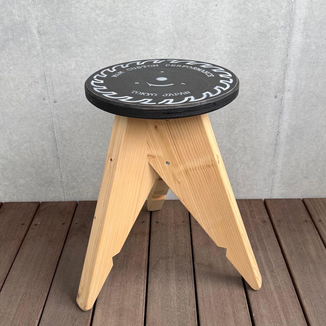 M&M カスタムパフォーマンス 木製スツール 椅子 チェア