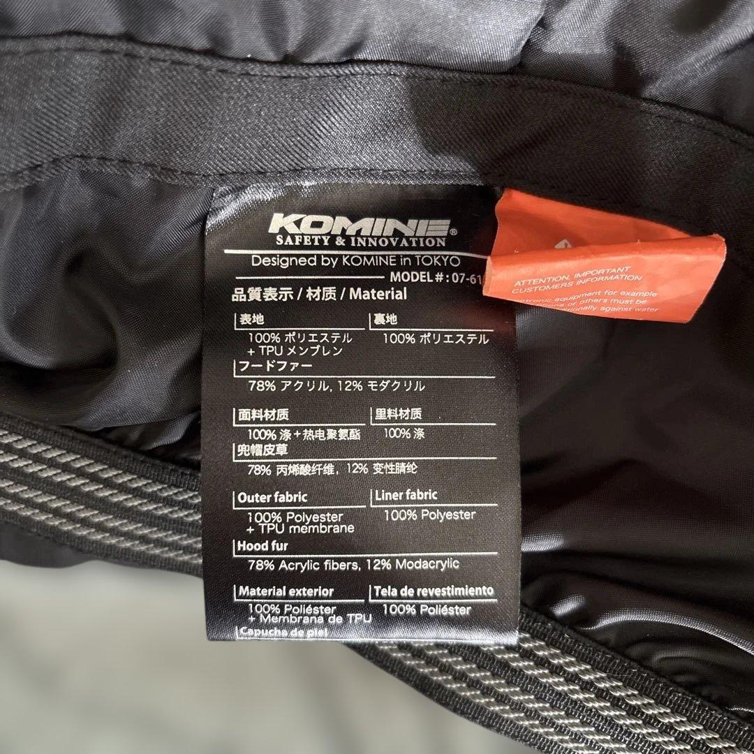 コミネ　KOMINE バイク プロテクト　コート M Black 07-615