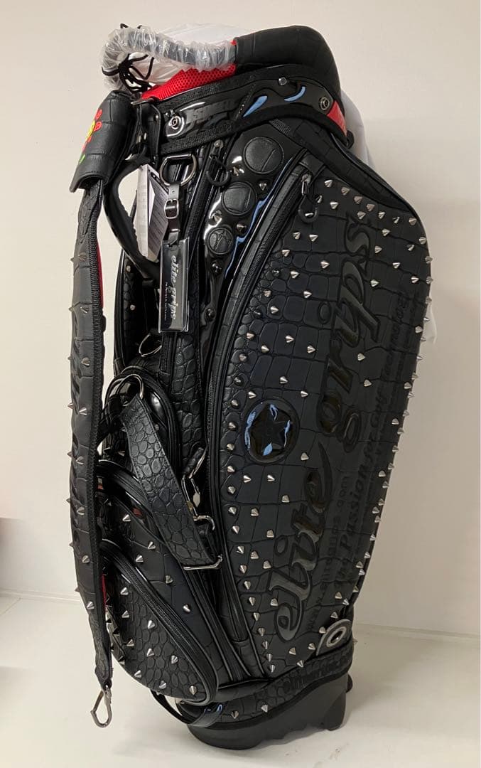 【新品未使用】エリートグリップ　限定品キャディバッグ　クロコダイル　スタッズ