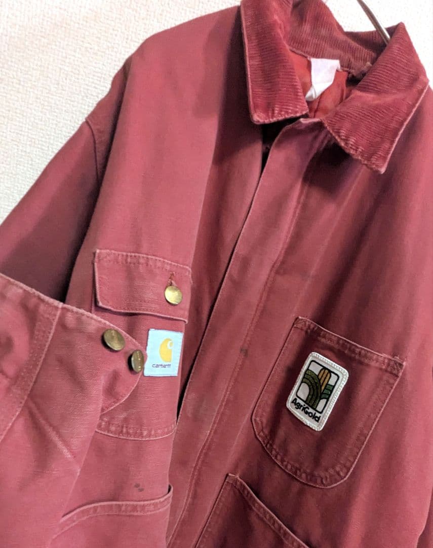 ※コバルトブルーさま専用※Carhartt　チョアコート　ダック地　赤