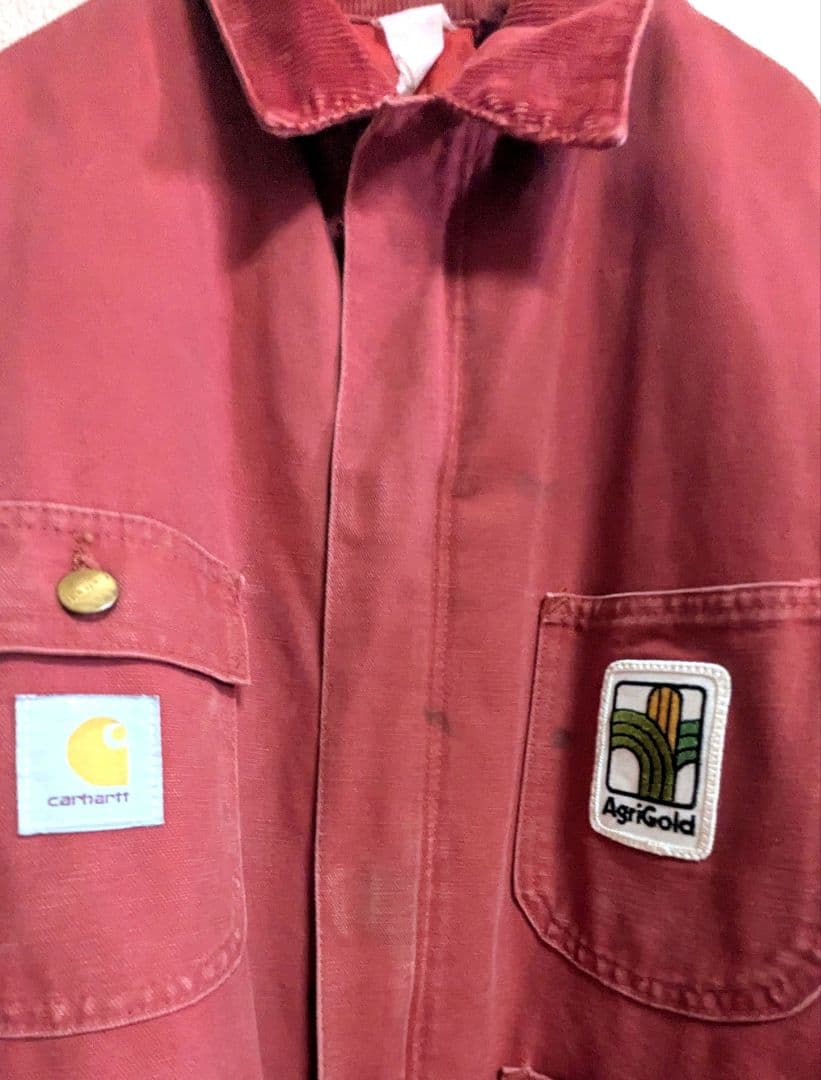 ※コバルトブルーさま専用※Carhartt　チョアコート　ダック地　赤