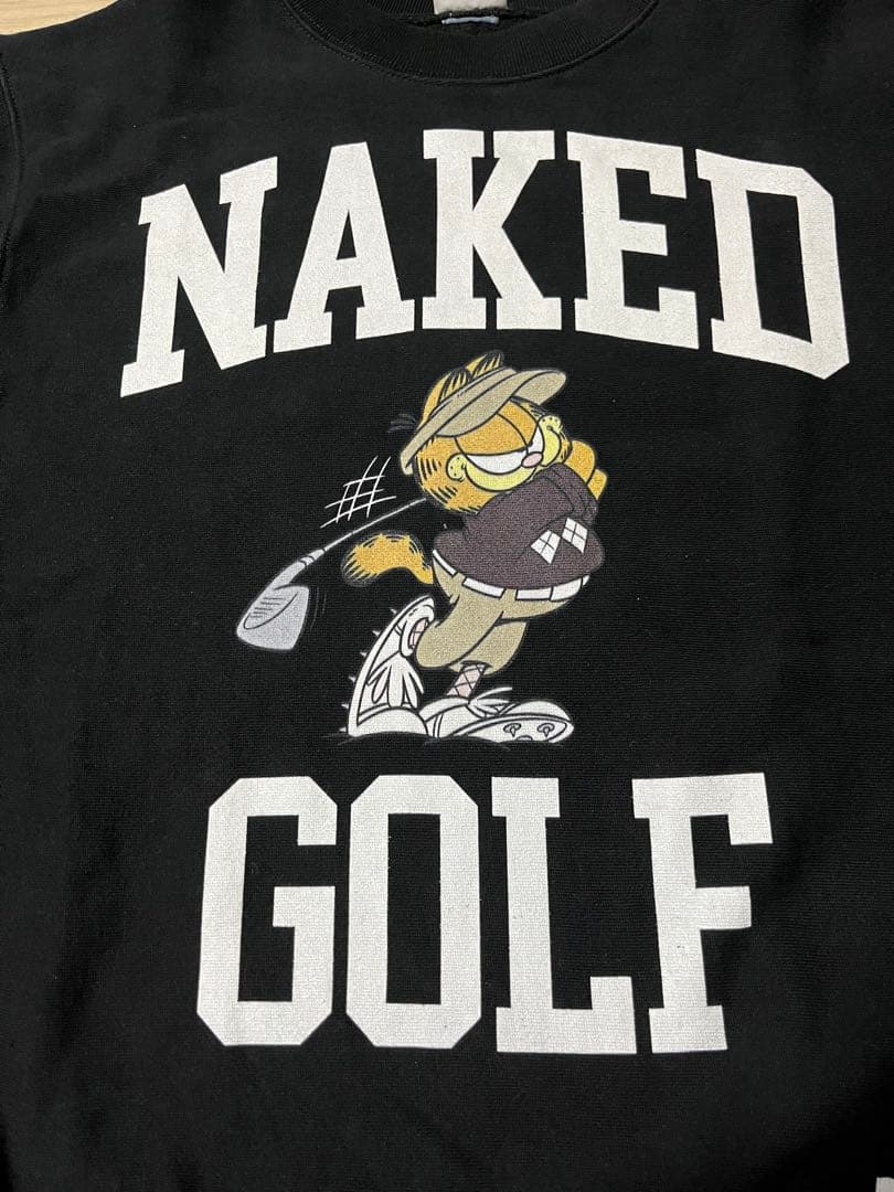 Naked Golf Garfield Nickelodeon スウェット 黒