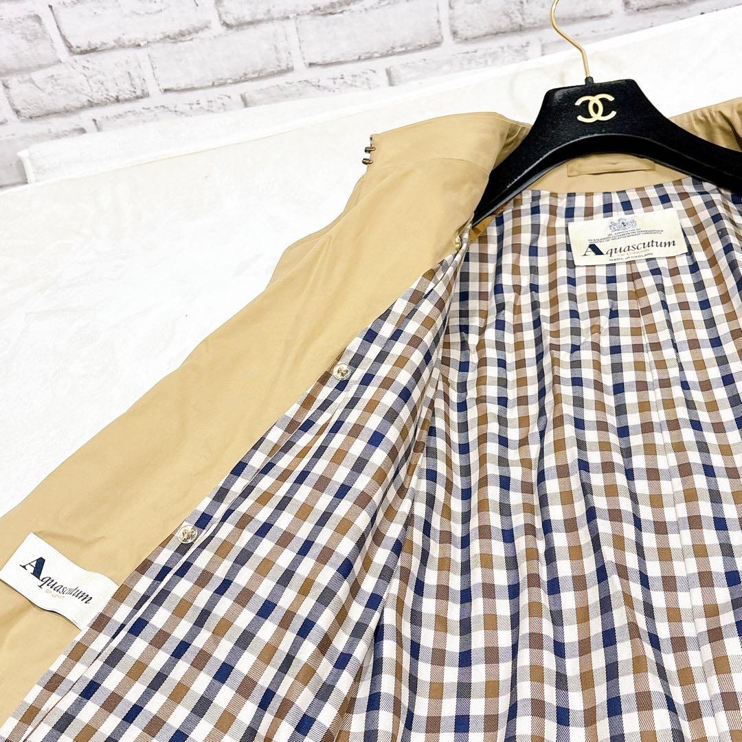 新品同様✨　アクアスキュータム　トレンチコート ベージュ　ロング　XL