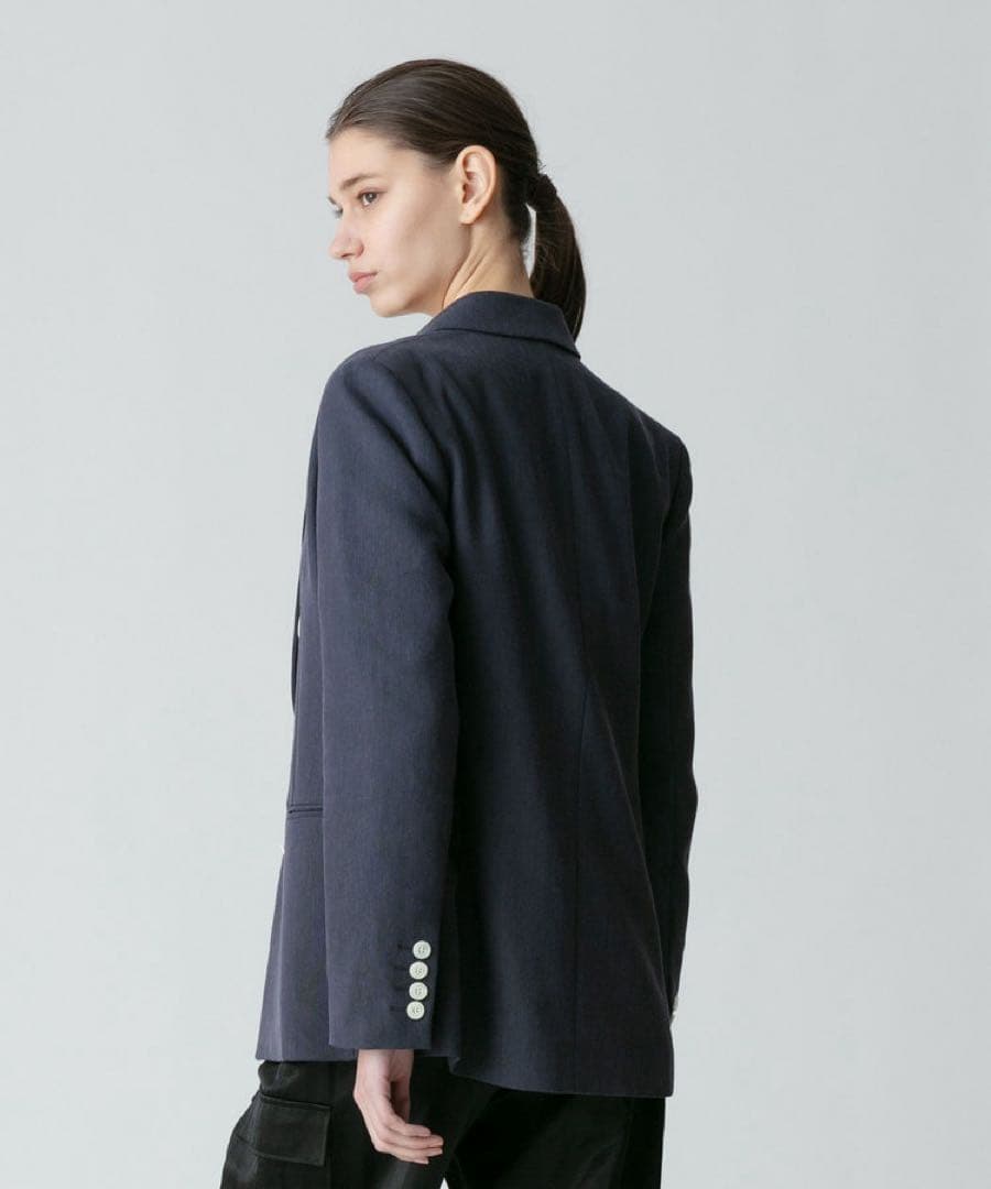 アルアバイル　マットクロスダブルブレストジャケット ネイビー　ルルウィルビー