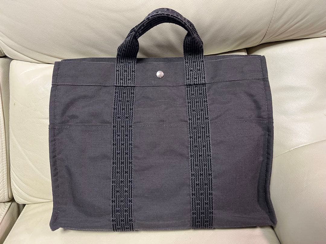 HERMES(エルメス) エールライン トートバッグ キャンバス