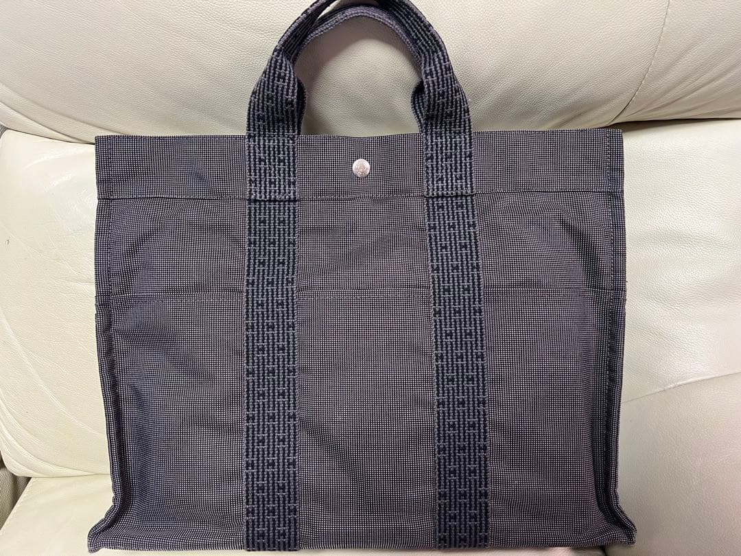 HERMES(エルメス) エールライン トートバッグ キャンバス