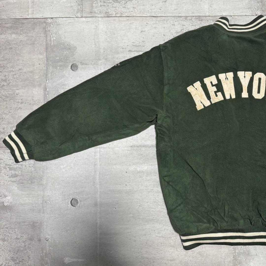 90s NewYork Yankees スタジャン フリース グリーン 希少 L