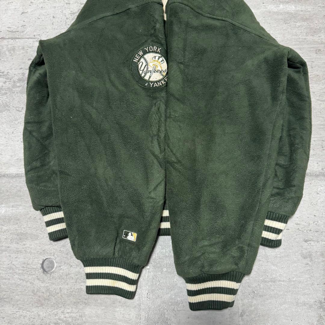 90s NewYork Yankees スタジャン フリース グリーン 希少 L