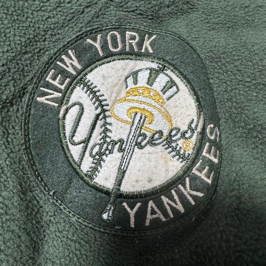 90s NewYork Yankees スタジャン フリース グリーン 希少 L