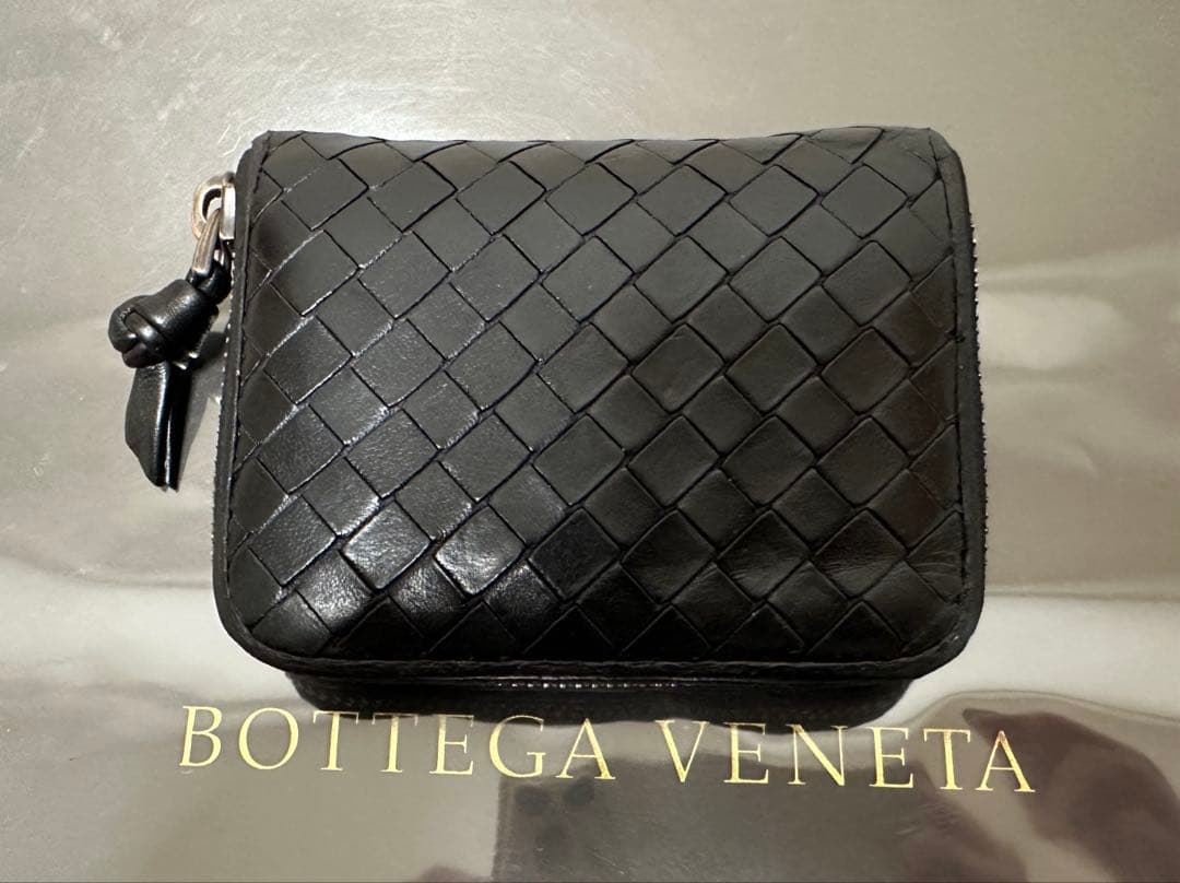 【本体のみ】ボッテガヴェネタ イントレチャートケース/ラム/黒/1️⃣✨✨