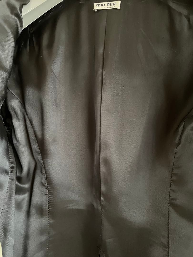 美品 miumiuミュウミュウ テーラードジャケット ブラック
