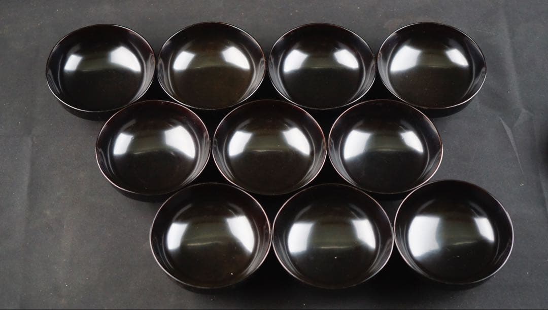 蒔絵　葵紋　菓子椀　10客　共箱