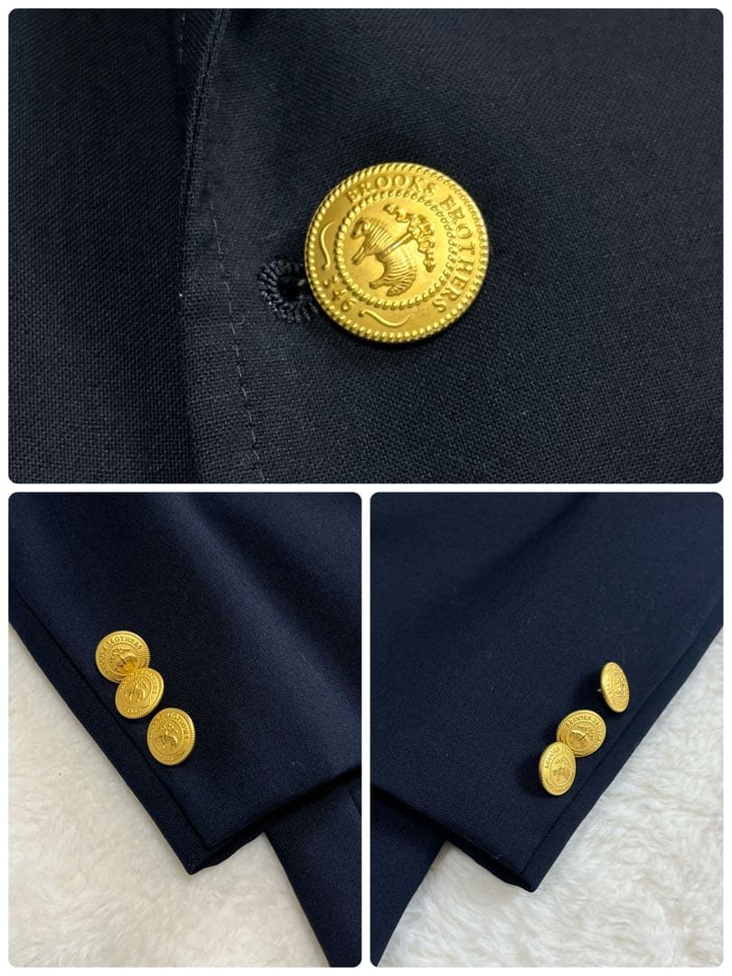 ブルックスブラザーズ 紺ブレ シングル ジャケット 金ボタン 346