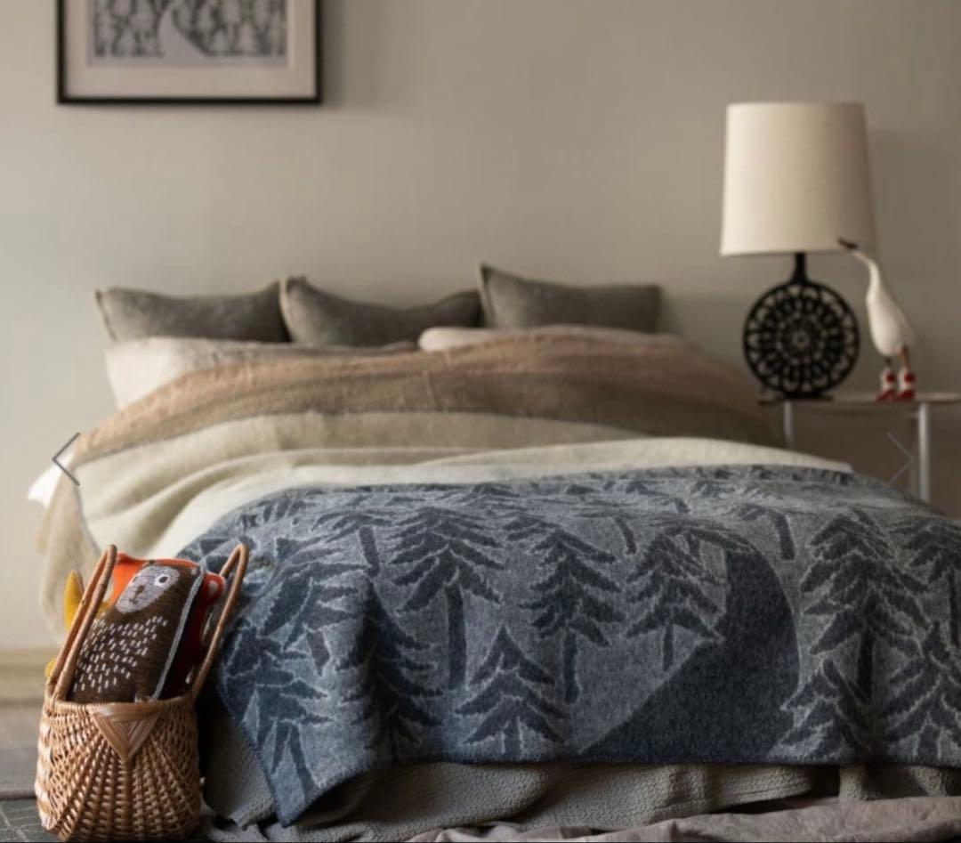 クリッパン　ミナペルホネン　ウールブランケット　グレー