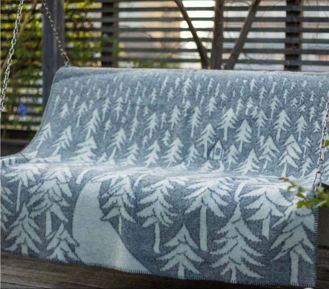 クリッパン　ミナペルホネン　ウールブランケット　グレー