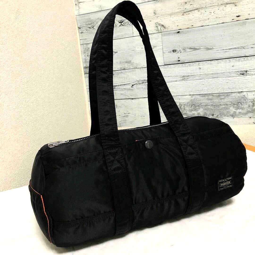 極美品✨希少 ポーター タンカー ダッフル ミニボストンバッグLドラム ブラック
