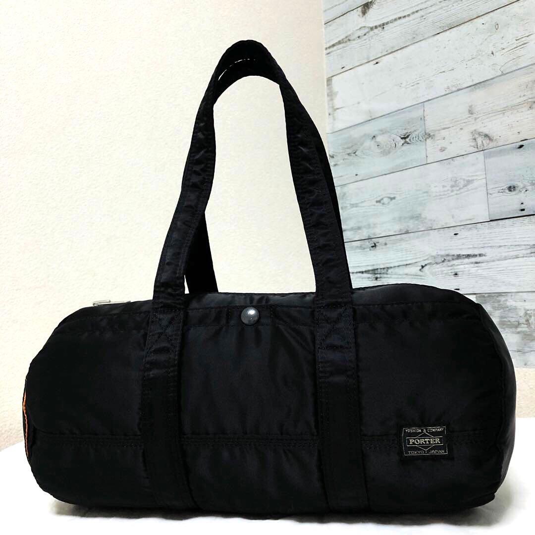 極美品✨希少 ポーター タンカー ダッフル ミニボストンバッグLドラム ブラック