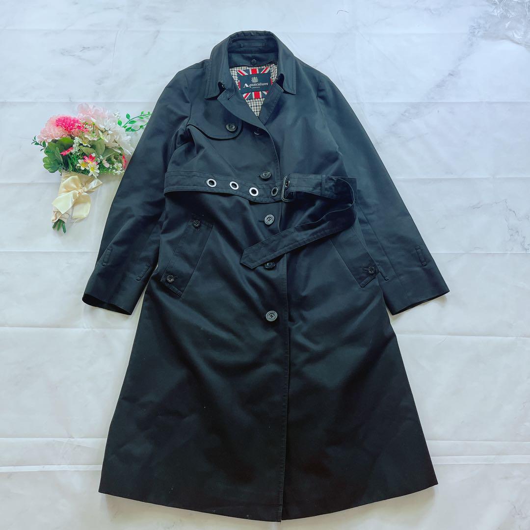 極美品✨アクアスキュータム トレンチコート ライナー付 着丈100以上 カバー付