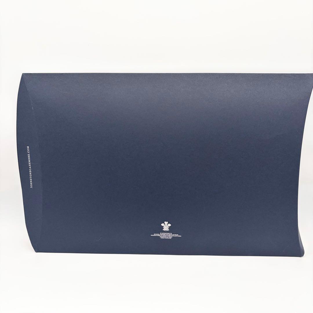 【新品】ジョンストンズ 大判カシミヤストール 黒白