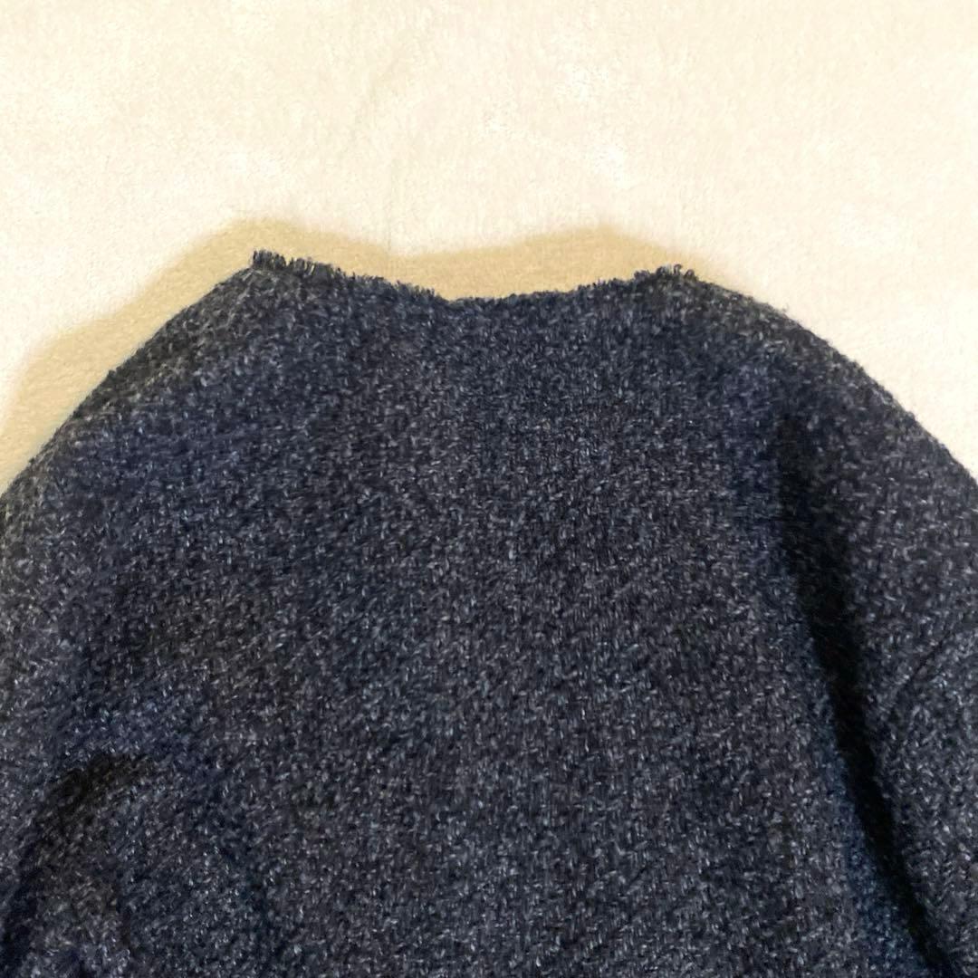 ラウンジドレス　ツイードジャケット　グレー　金ボタン　ノーカラー　卒園式　卒業式