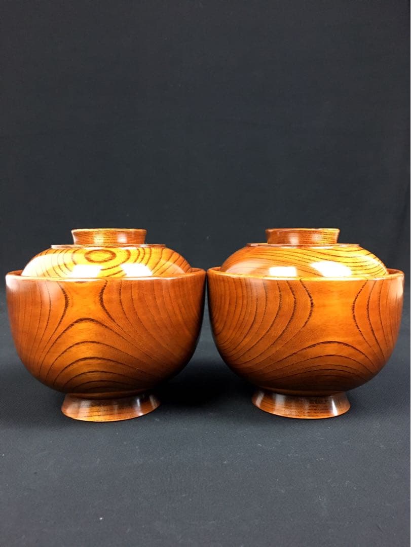 S96日月大名椀 2点セット 田中重希作 汁椀 共箱