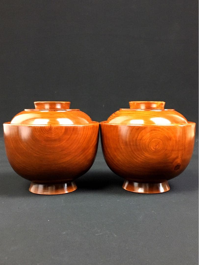 S96日月大名椀 2点セット 田中重希作 汁椀 共箱