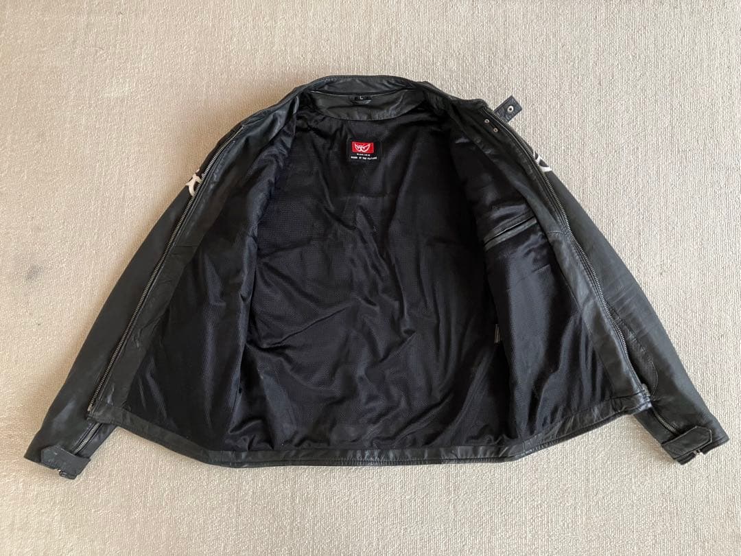 カ*ナ様 BERIK パンチングレザージャケット 黒 Lサイズ