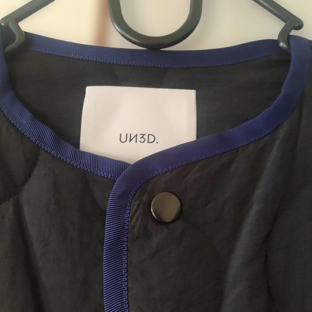 UN3D. ブラック キルティングベスト Fサイズ