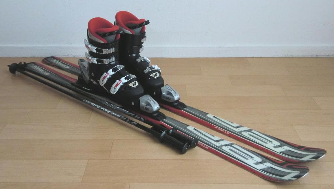 ■■1月限定■送料無料■ジュニア用スキーセット■板140靴24.5■WAX済■■