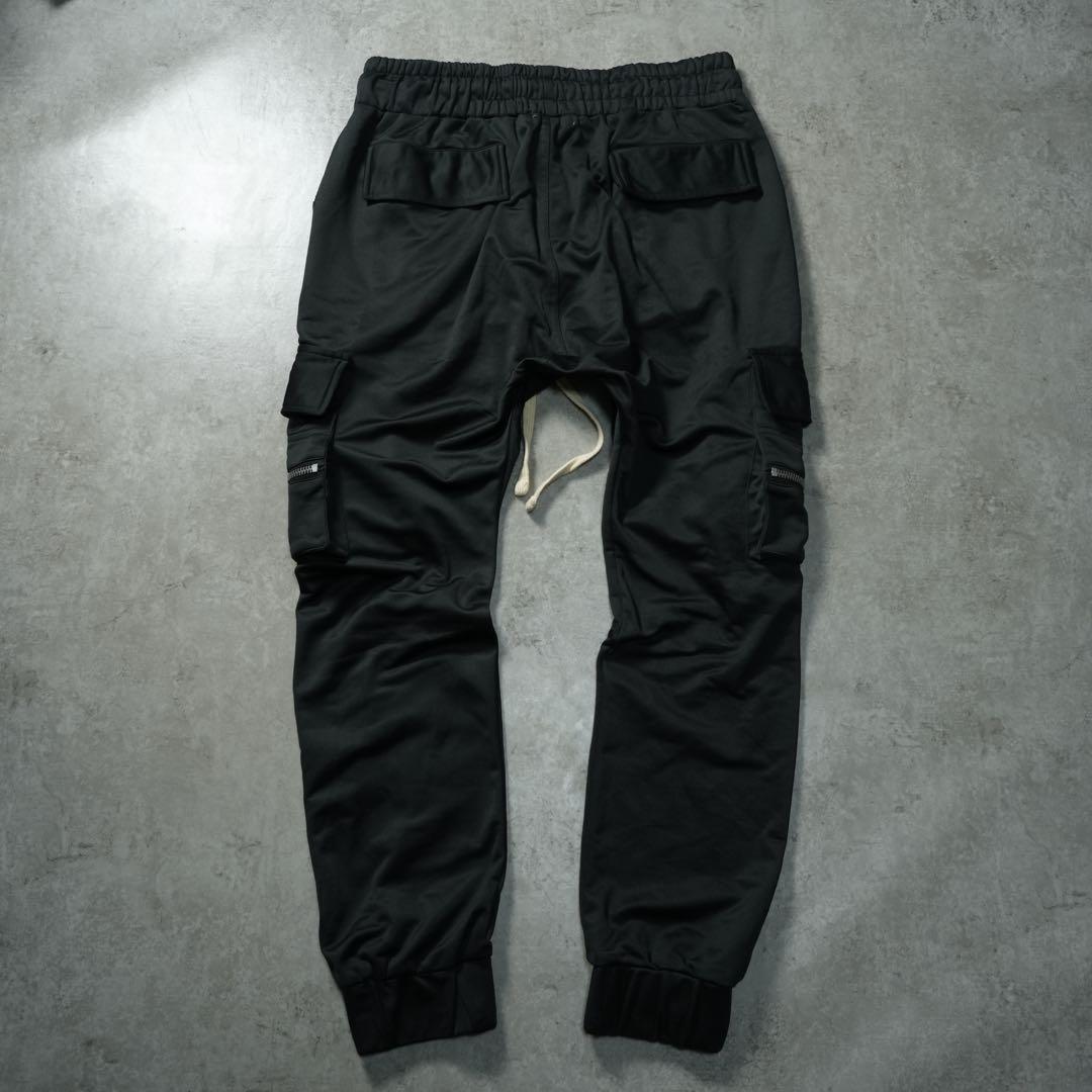 mnml カーゴパンツ ジャージ生地 ドリップ UKドリル ブラック ジョガー