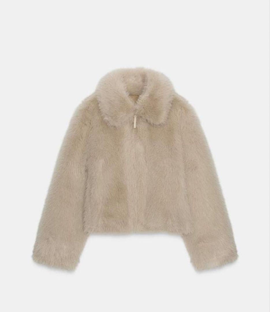ZARA ザラ ダブルフェイス フェイクファージャケット XS