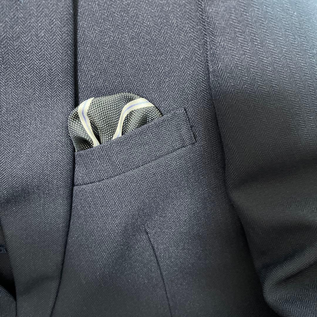 卒業式　男の子　スーツ　6点セット　150サイズ　ネイビー