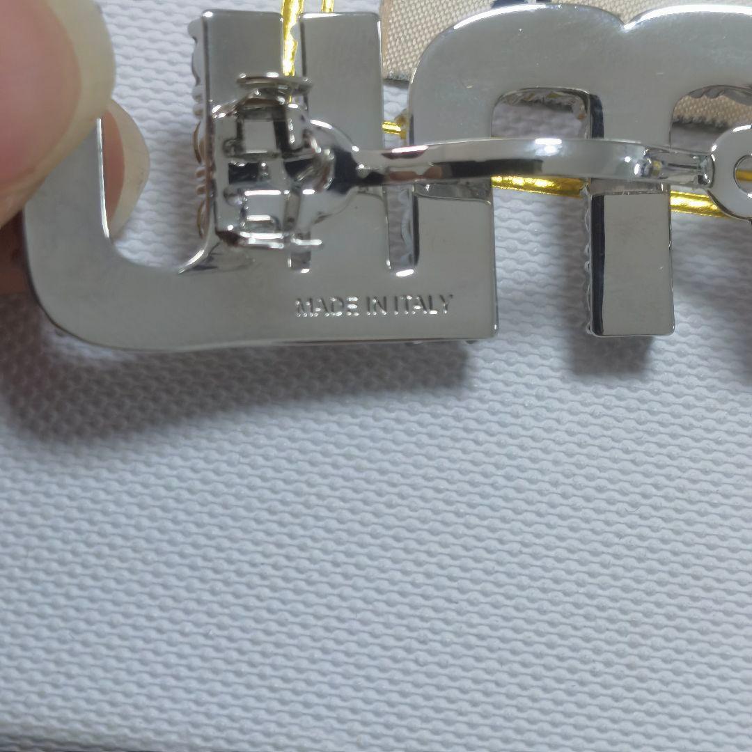 ミュウミュウ シルバー クリスタルヘアクリップ