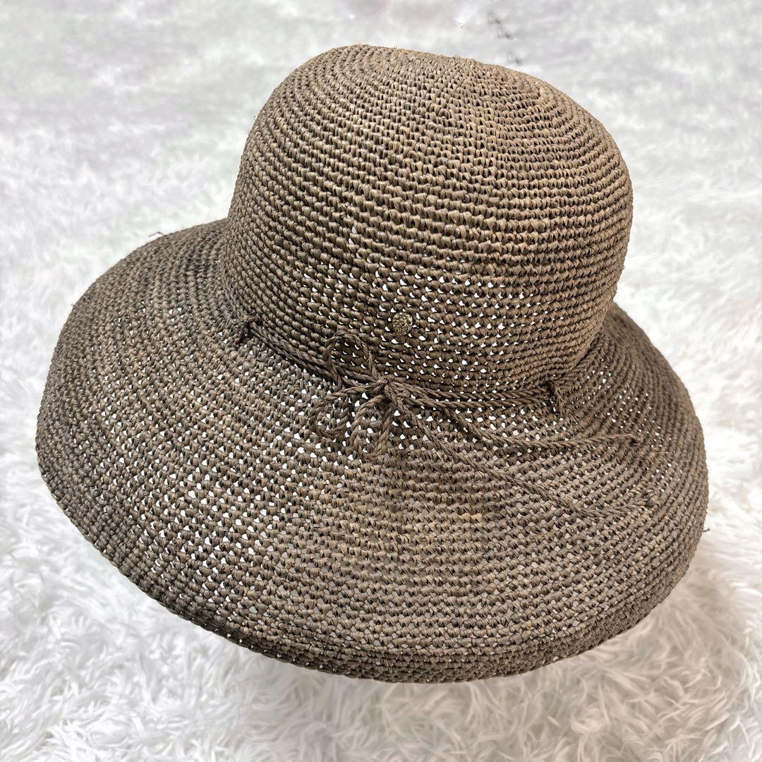 ヘレンカミンスキー　プロバンス10 ラフィア ハット 麦わら帽子　グレージュ