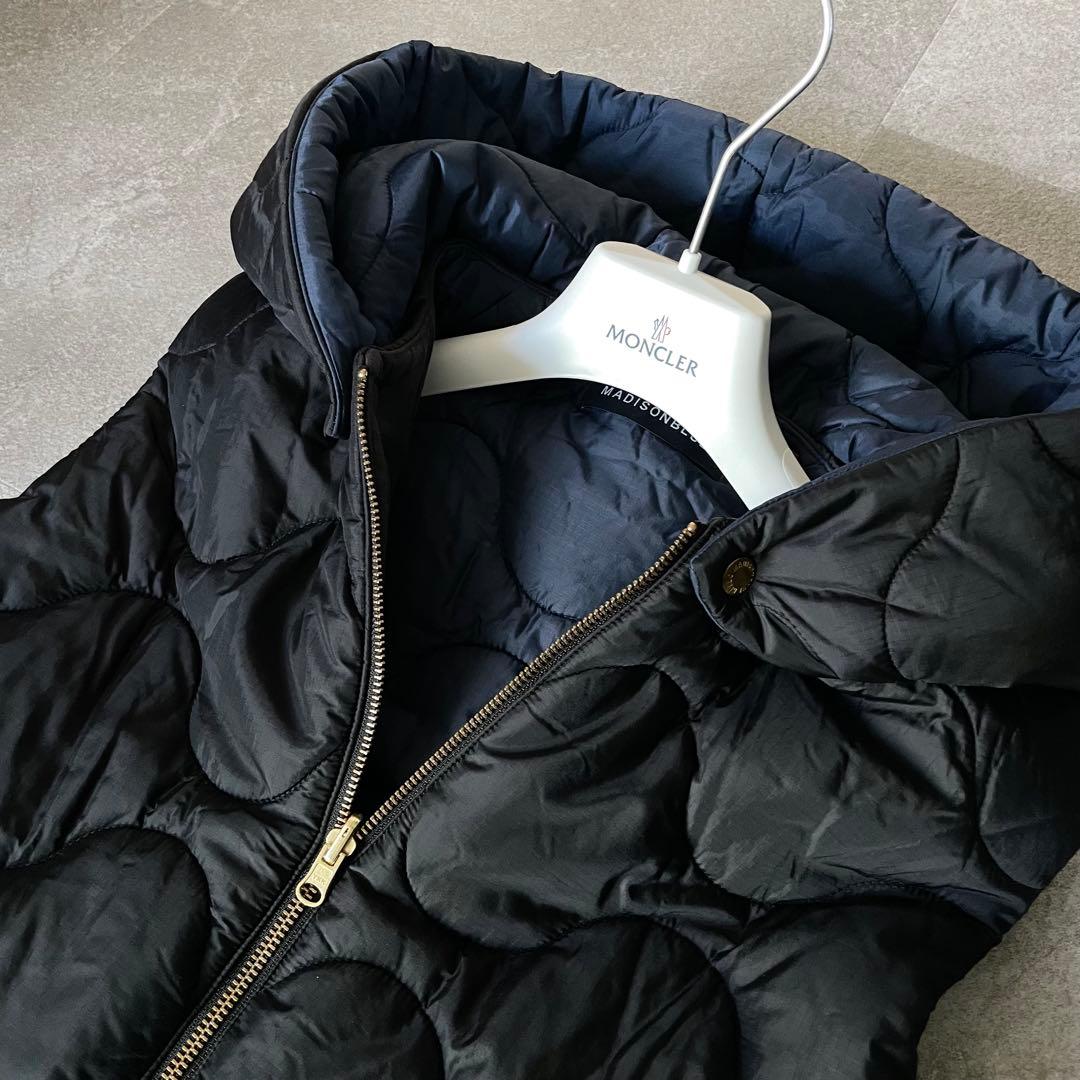 美品★マディソンブルー　キルティング　ベスト　ロング　中綿　リバーシブル　1