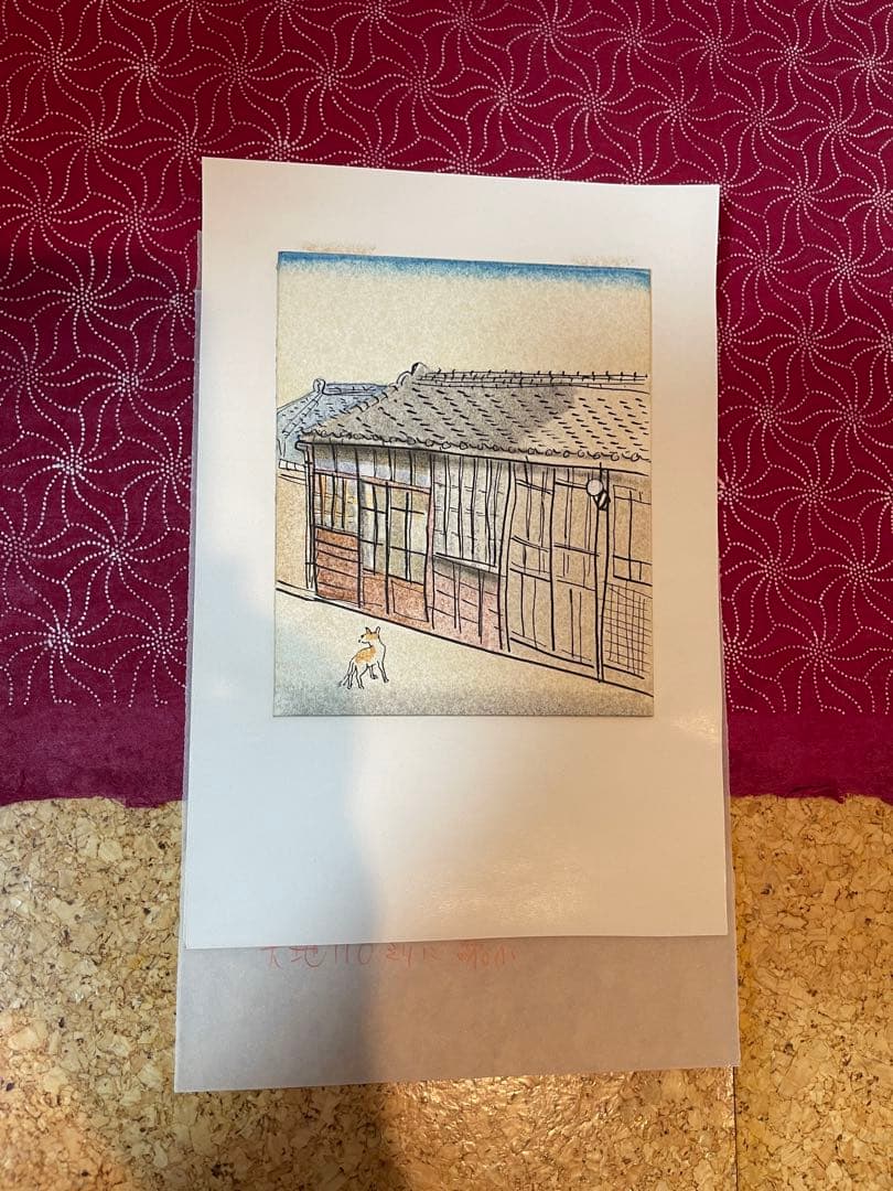 三匹の猫　小沢良吉　珍品絵本肉筆原画 挿絵 ケース原稿