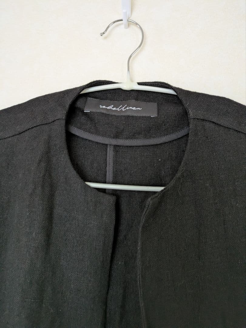 美品【rehellinen】 ♪slow linen Jacket♪BLACK