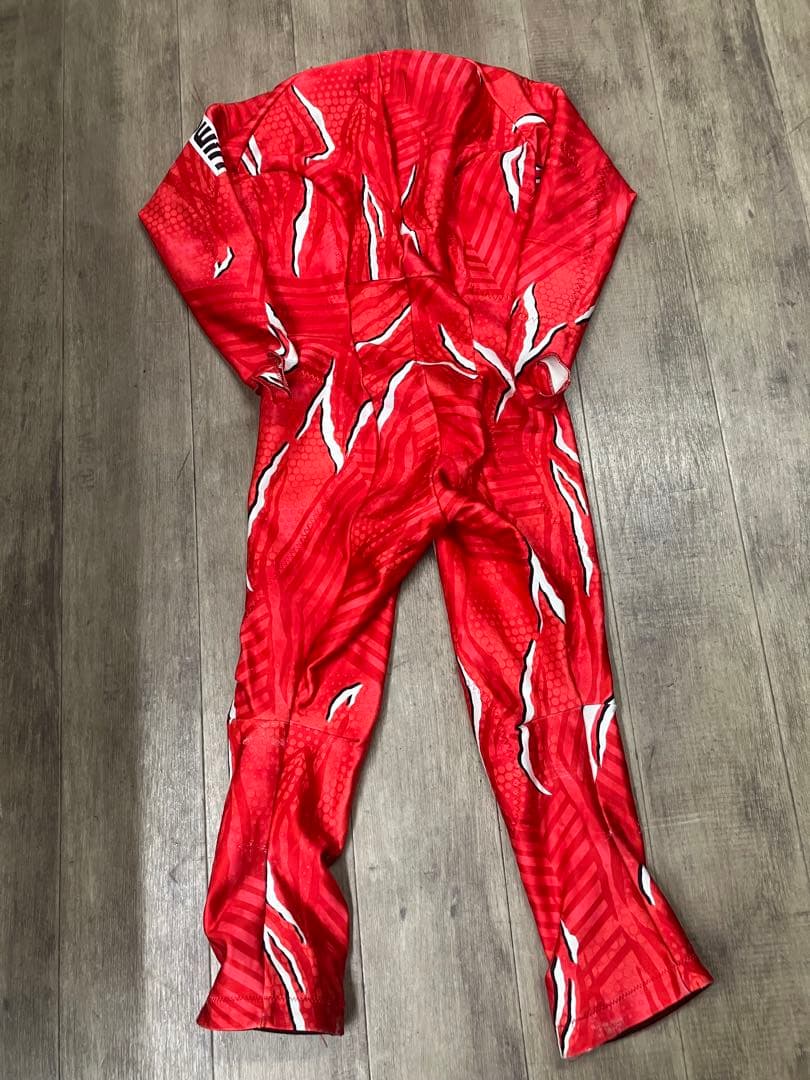 アルペンスキーレーシングスーツワンピースウェアm赤