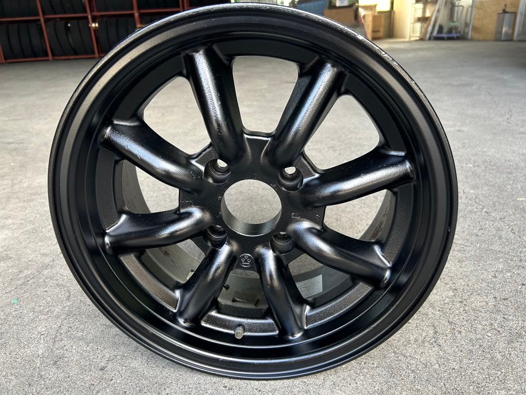 ワタナベ 15インチ 7J 13位 マットブラック自家塗装 1本