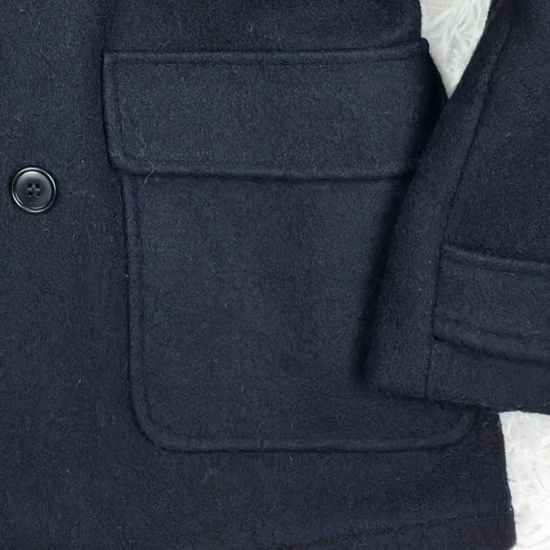 美品　フィデリティ　ユナイテッドアローズ別注　ウールメルトン　ピーコート　L　黒