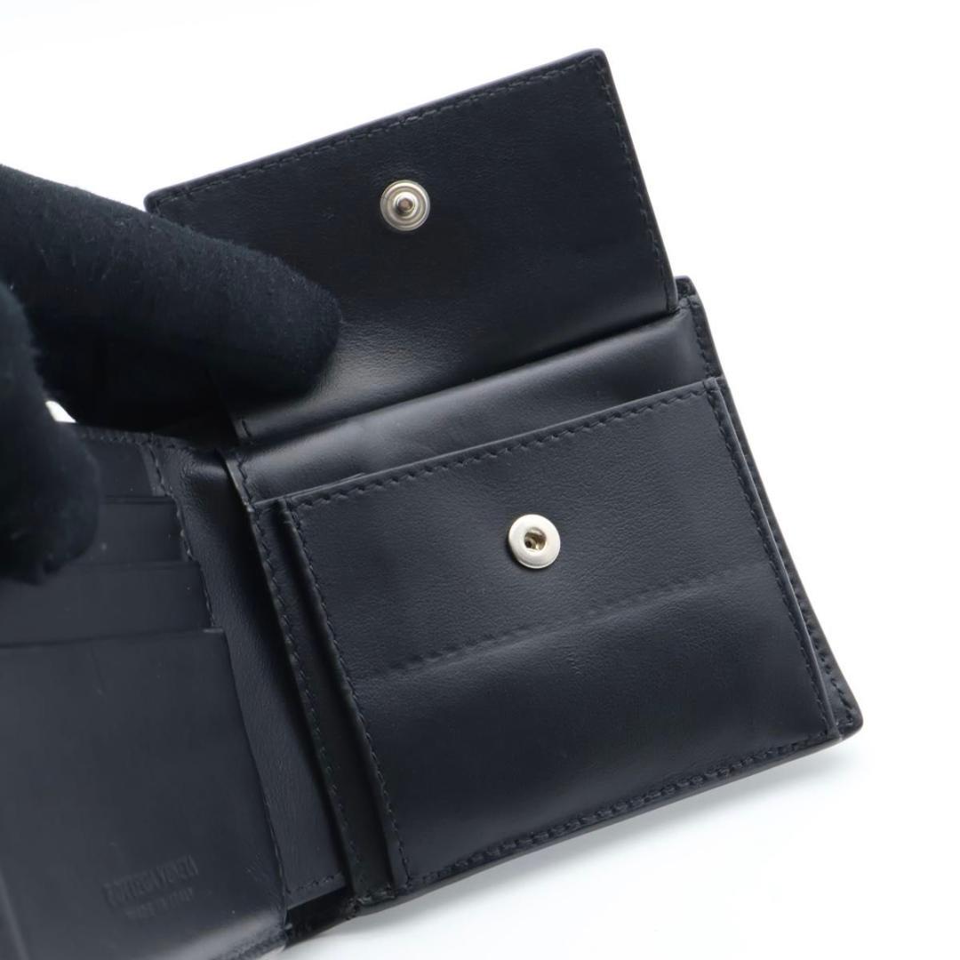 【超極美品】BOTTEGA VENETA カセット　二つ折り財布　黒