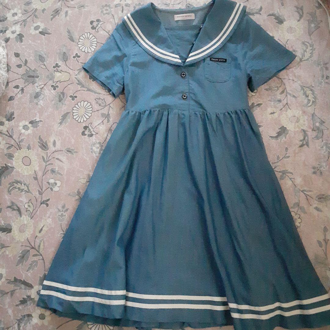 メゾピアノジュニアセーラーカラーワンピース
