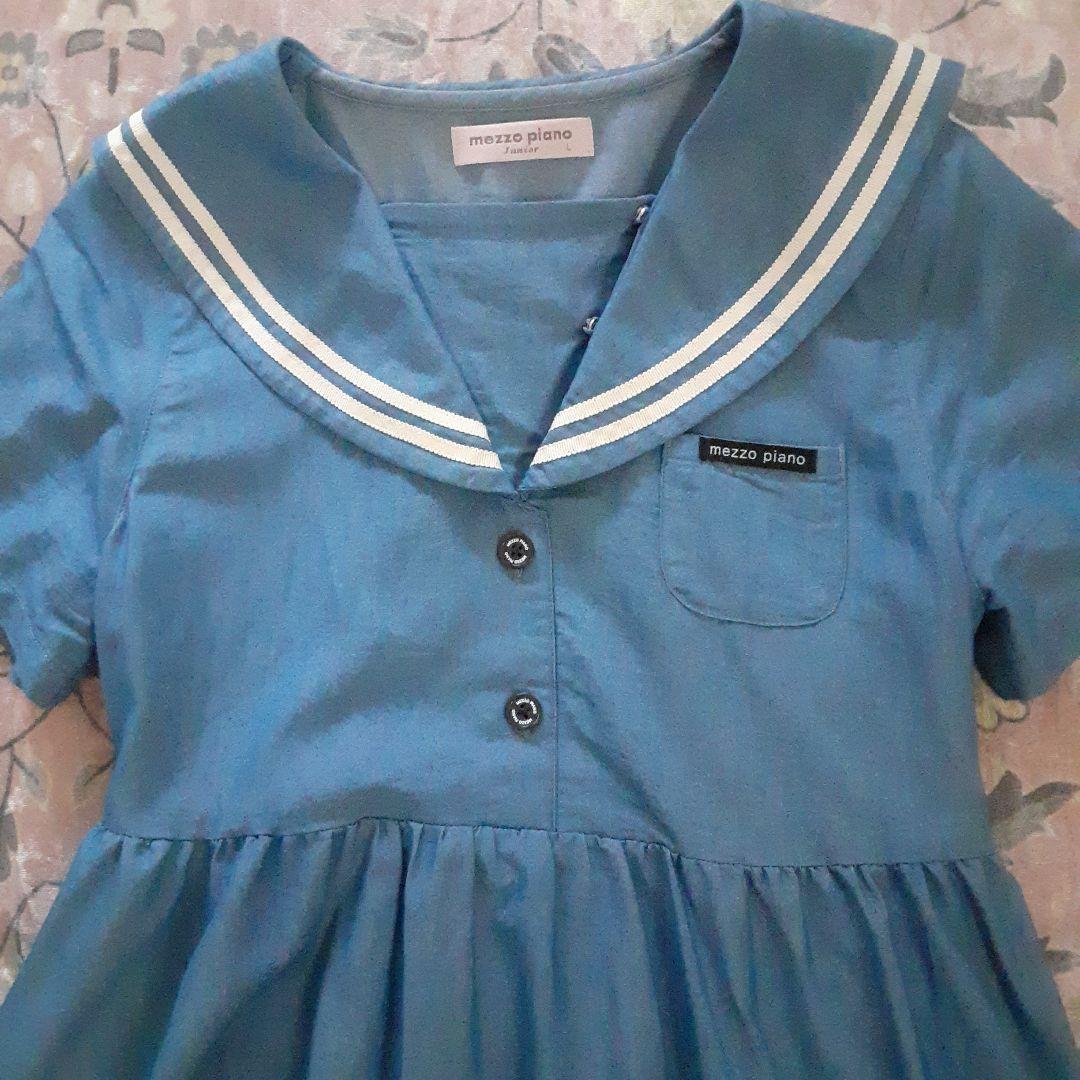 メゾピアノジュニアセーラーカラーワンピース